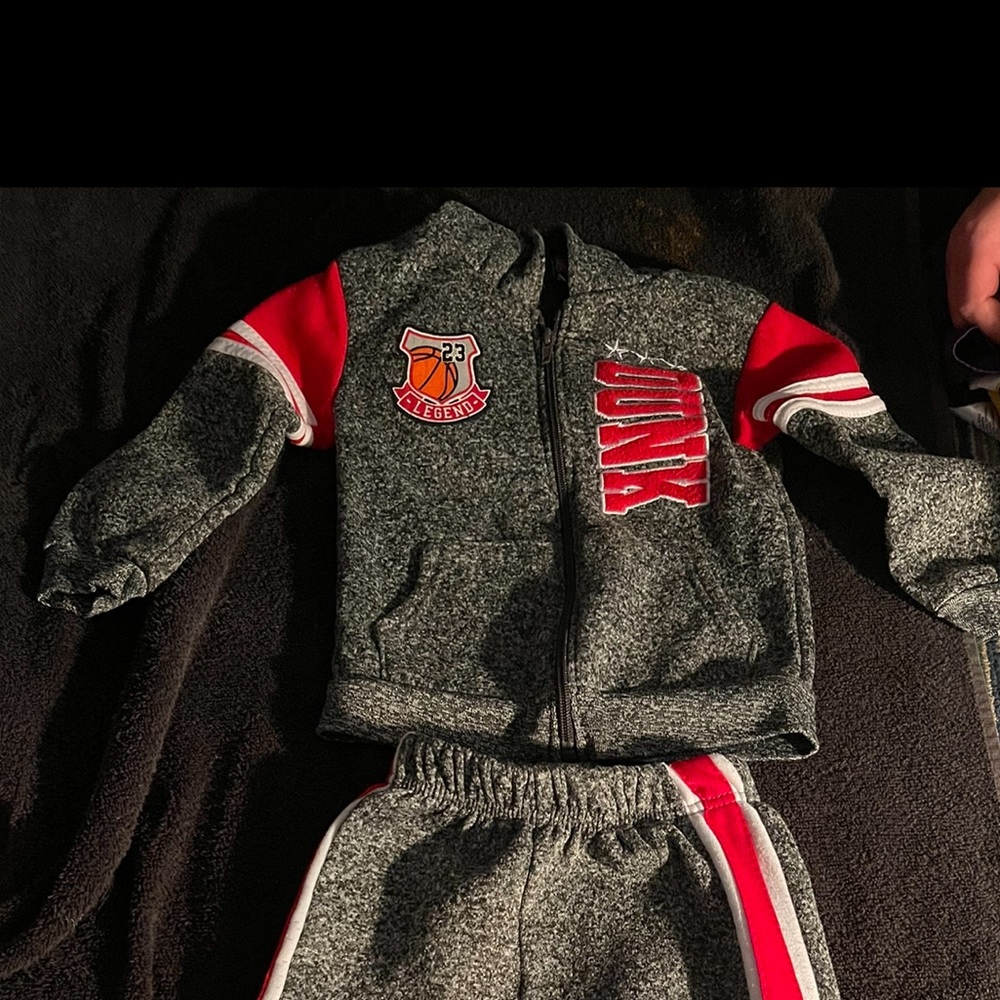 Matching hoodie and sweatpants outfit